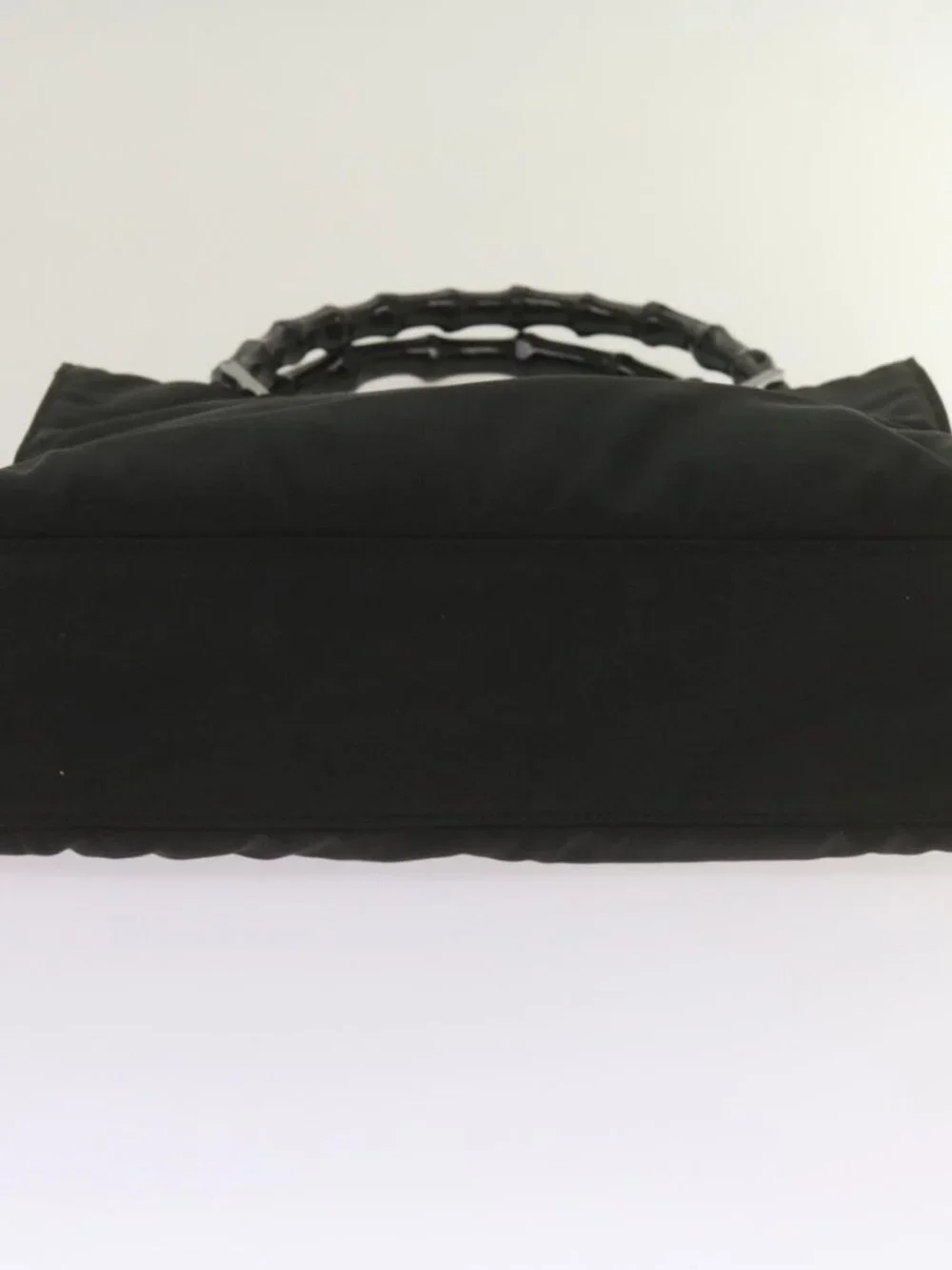 GUCCI Bamboo Hand Bag Canvas Black 002 1016 Auth ep3520